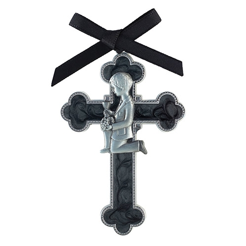 First Communion Enamel Cross - Boy