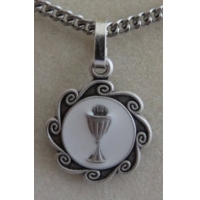 Chalice and Host Pendant with Chain