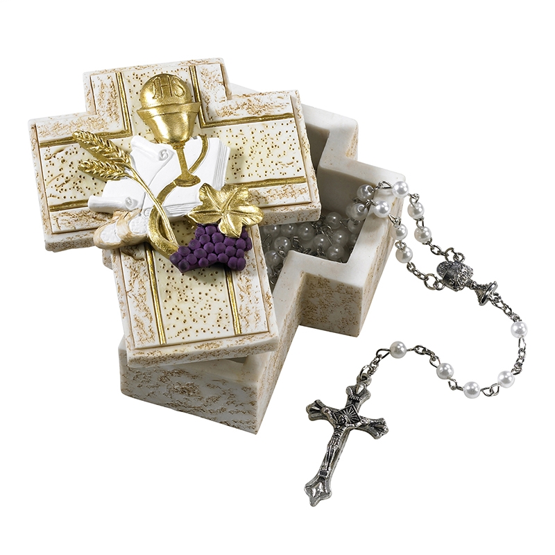 First Communion Cross Rosary Case