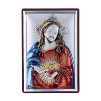 Sacred Heart of Jesus Desktop Plaque, 2.5" (Italy)