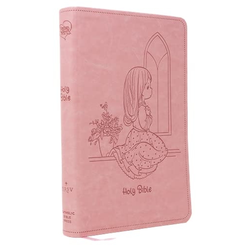 NRSV Precious Moments Catholic Bible - Pink Leathersoft