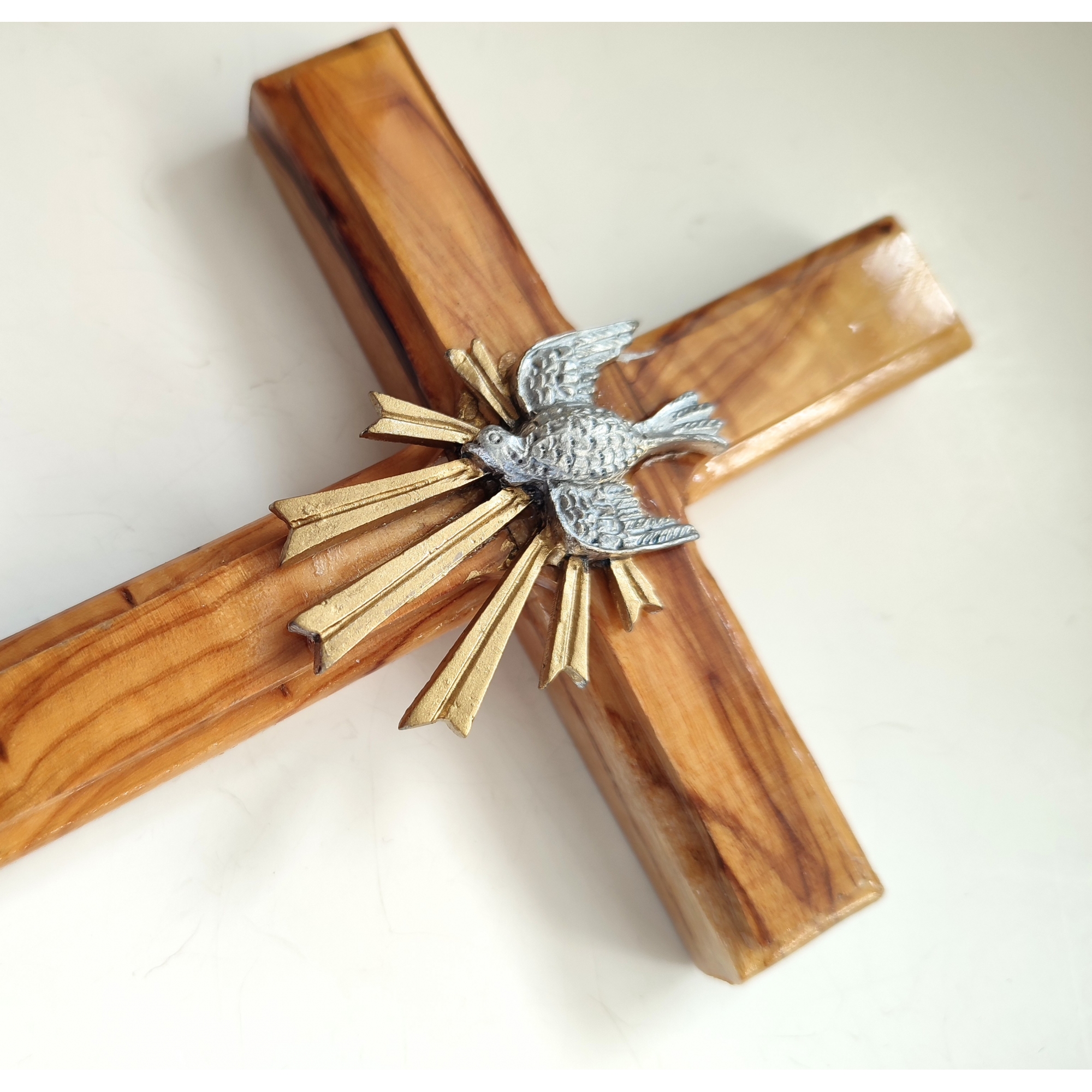Olivewood - Cross of the Holy Spirit, 8"